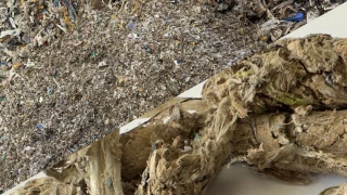 Ein Foto der Wandlung von Spuckstoffen in Pellets